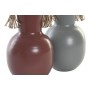 Vase DKD Home Decor 14 x 13 x 24 cm Gris Métal Terre cuite (2 Unités)