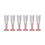 Champagne glass Pink Transparent Glass 6 Units (180 ml)