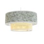 Ceiling Light DKD Home Decor Natural Black Polyester White Green 40 W 50 W (46 x 46 x 25 cm)