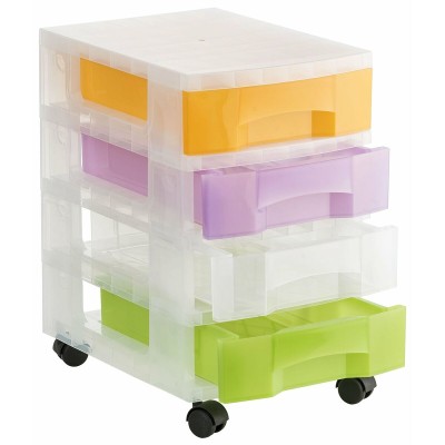 Chest of drawers Archivo 2000 With wheels Multicolour polypropylene 39 x 29 x 48 cm