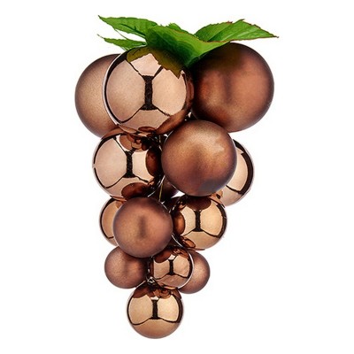 Christmas Bauble Grapes Brown Plastic 18 x 18 x 28 cm