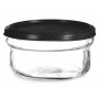 Panier-repas rond avec couvercle Noir Transparent Plastique verre 12 x 6 x 12 cm 415 ml