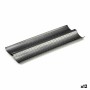 Moule pour Baguettes Gris foncé Métal Acier au carbone 16 x 2,5 x 38 cm Pain (12 Unités)