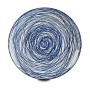Flat plate Stripes Porcelain Blue White 6 Units (24 x 2,8 x 24 cm)