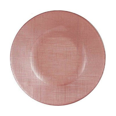 Flat plate Pink Glass 6 Units (21 x 2 x 21 cm)