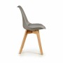 Dining Chair Brown Grey 42 x 80 x 50 cm (4 Units)