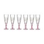 Champagne glass Crystal Pink 6 Units (170 ml)