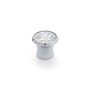 Doorknob Rei 943 Circular Chromed Crystal Aluminium 4 Units (Ø 27 x 23 mm)