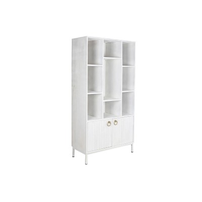 Shelves DKD Home Decor White Metal Mango wood 90 x 40 x 180 cm