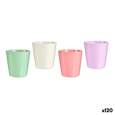 Pot Rose Lila Blanc Vert Argile (16,5 x 16 x 16,5 cm) (120 Unités)