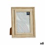 Cadre photo Verre Doré Bois Marron Plastique (19 x 2 x 24 cm) (6 Unités)