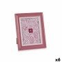 Cadre photo Verre Rose Plastique (6 Unités) (2 x 26 x 21 cm)