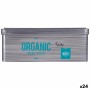 Boîte pour infusions Organic Tea Gris Fer blanc (11 x 7,1 x 18 cm) (24 Unités)