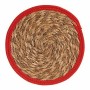 Table Mat Natural Red Natural Fibre (30 x 1 x 30 cm) (48 Units)