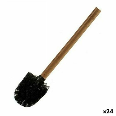 Brosse de salle de wc Noir Marron Bambou (8 x 35,5 x 8 cm) (24 Unités)