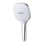 Pomme de douche EDM 12 x 3,1 x 24,5 cm Carré ABS Chrome