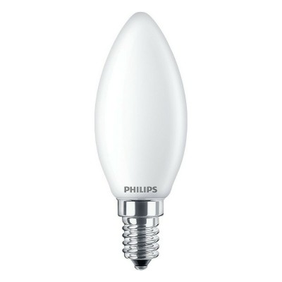 Lampe LED Philips Bougie Blanc F 40 W 4,3 W E14 470 lm 3,5 x 9,7 cm (4000 K)