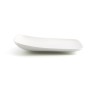 Flat plate Ariane Vital Square Squared Ceramic White 24 x 19 cm (12 Units)