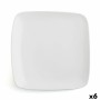 Flat plate Ariane Vital Squared Ceramic White (30 x 22 cm) (6 Units)