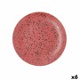 Assiette plate Ariane Oxide Céramique Rouge (Ø 27 cm) (6 Unités)