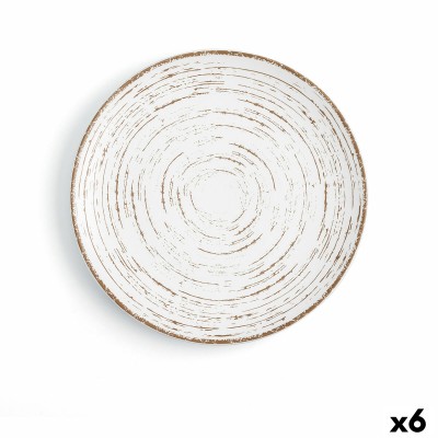 Assiette plate Ariane Tornado Céramique Bicolore (24 cm) (6 Unités)