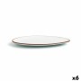 Flat plate Ariane Terra Triangular Ceramic Beige (Ø 29 cm) (6 Units)