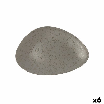 Assiette plate Ariane Oxide Triangulaire Céramique Gris (Ø 29 cm) (6 Unités)