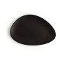 Flat plate Ariane Antracita Triangular Ceramic Black Ø 21 cm (12 Units)