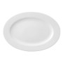 Flat plate Ariane Prime Oval Ceramic White (32 x 25 cm) (6 Units)