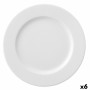 Flat Plate Ariane Prime White Ceramic Ø 29 cm (6 Units)