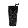 Thermal Cup with Lid iTotal Mathematics Double wall Black Stainless steel 350 ml