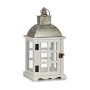 Lantern Silver Metal Wood White (14 x 39,3 x 20 cm) (6 Units)