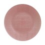 Assiette plate Rose verre (32,5 x 2 x 32,5 cm) (6 Unités)