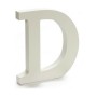 Letter D Wood White (1,8 x 21 x 17 cm) (12 Units)