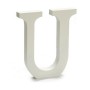 Letter U Wood White (1,8 x 21 x 17 cm) (12 Units)