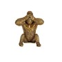 Decorative Figure Gorilla Golden Resin (9 x 18 x 17 cm)