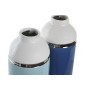 Vase DKD Home Decor 12,5 x 12,5 x 25 cm White Sky blue Navy Blue Stoneware (2 Units)