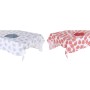 Nappe et serviettes de table DKD Home Decor 150 x 150 x 0,5 cm Bleu Fuchsia (2 Unités)