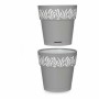 Pot auto-arrosant Stefanplast Gaia Gris 15 x 15 x 15 cm Blanc Plastique (12 Unités)