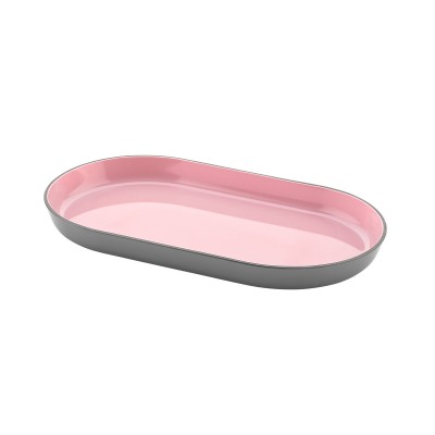 Tray Inde Melamin Pink/Grey 28 x 16 x 2,5 cm
