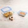 Hermetic Lunch Box Pyrex Pure Glass Transparent Glass (800 ml) (6 Units)