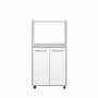 Meuble d'Appoint Gris Mélamine Chrome 60 x 43 x 118 cm