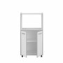 Meuble d'Appoint Gris Mélamine Chrome 60 x 43 x 118 cm