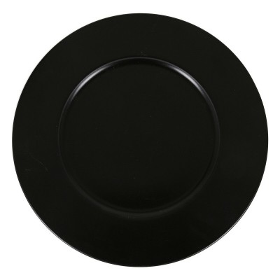 Dessous d'Assiette Inde Neat Noir Porcelaine Ø 32 cm