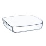 Serving Platter Ô Cuisine Squared 25 x 22 x 5 cm Transparent Glass (6 Units)