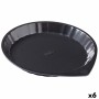 Cake Mould Pyrex Magic Black Metal Flat Circular Ø 30 cm 6 Units