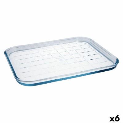 Moule rectangulaire Pyrex Classic Vidrio Transparent verre 33 x 27 x 2 cm Plat (6 Unités)