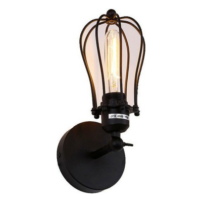 Wall Light EDM Vintage 11 x 16 x 32 cm Black Metal 220-240 V 60 W