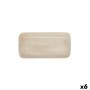 Plateau apéritif Ariane Porous 28 x 14 cm Céramique Beige (6 Unités)