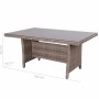 Dining Table Patsy 160 x 100 x 75 cm Crystal Rattan